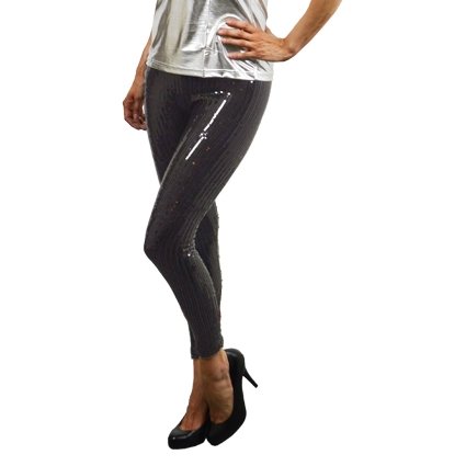 Zwarte legging met pailletten 40/42