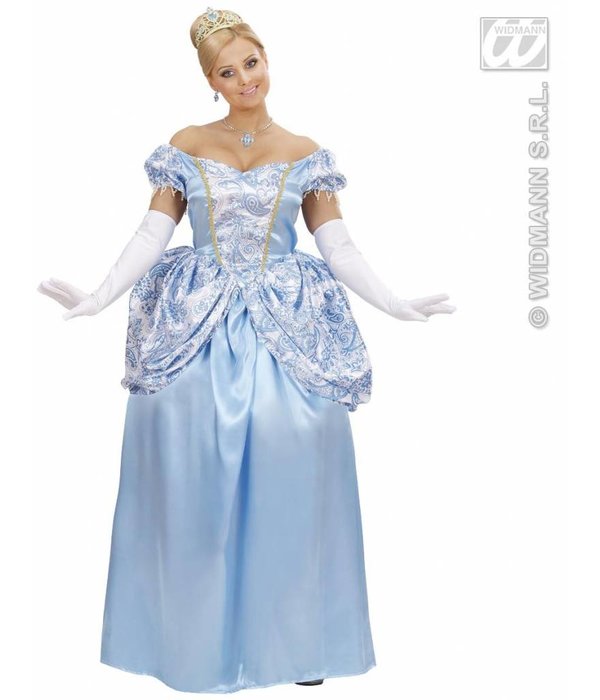 Blauwe prinses kostuum vrouw