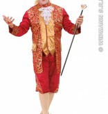 Markies kostuum fluweel rood