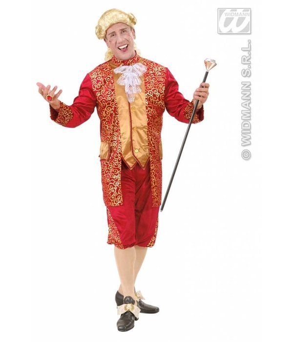 Markies kostuum fluweel rood