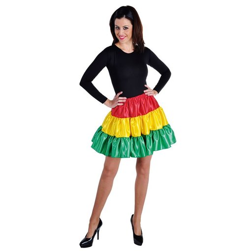 Volangen rok kort Carnaval