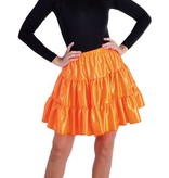 Volangen rok kort oranje