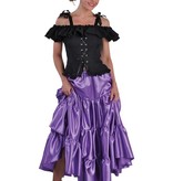 Volangen rok lang paars elite