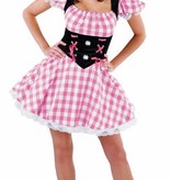 Sexy Tiroolse dame 1-delig roze/wit Elite