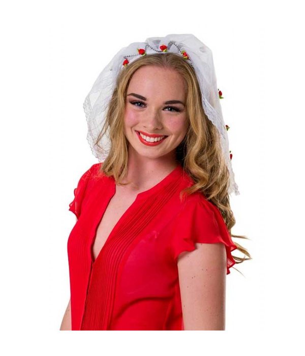 Witte tiara bruid Vrijgezellen Party