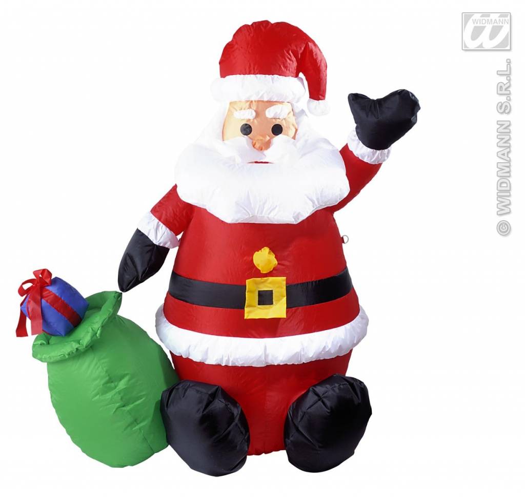 Opblaasbare kerstman 122cm, gebruik binnen