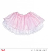 Tutu satijn met tule roze/wit kind 4 lagen