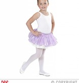 Tutu satijn met tule lila/wit kind 4 lagen