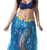 Hawaii rok lang blauw 80cm