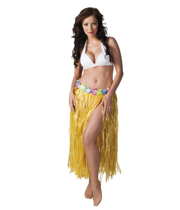 Hawaii rok lang geel 80cm