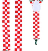 Bretel brabant rood/wit geblokt