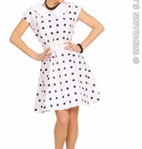 Jurk 50's wit met petticoat