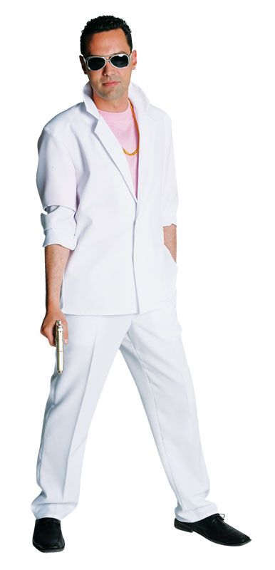 Miami Vice kostuum wit Elite afbeelding