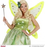 Maxi vleugel glittergroen met marabou