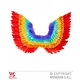 Veren vleugels regenboog 60cm