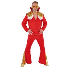 Beroemdheid Elvis kostuum Elite rood/goud