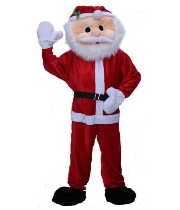 Kostuum kerstman pluche big