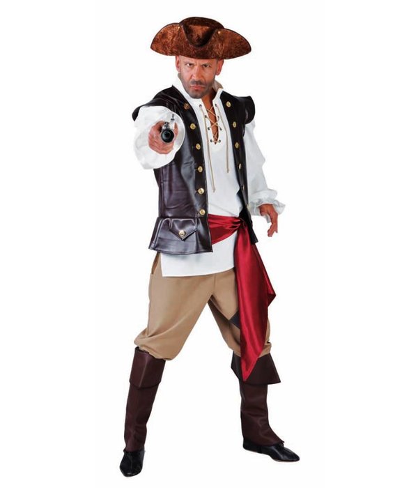 Piratenkostuum man elite 4-delig