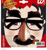 Bril met neus, snor en wenkbrauwen