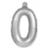 Opblaascijfer 0 zilver