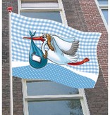 Geboorte Jongen Raamvlag Ooievaar 60x90cm