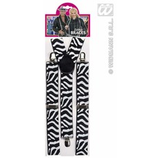 Bretels zebra zwart/wit