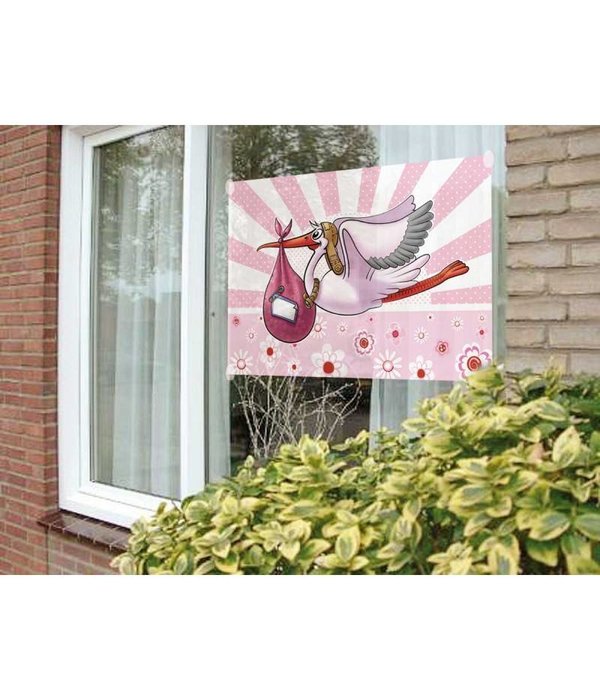 Raamvlag Geboorte Meisje - 60x90cm