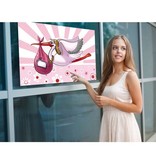 Raamvlag Geboorte Meisje - 60x90cm