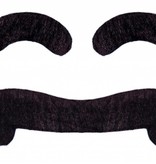 Snor en wenkbrauwen zwart