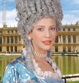 Pruik Marie Antoinette grijs