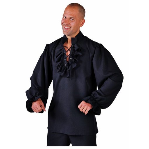 Piratenblouse zwart elite