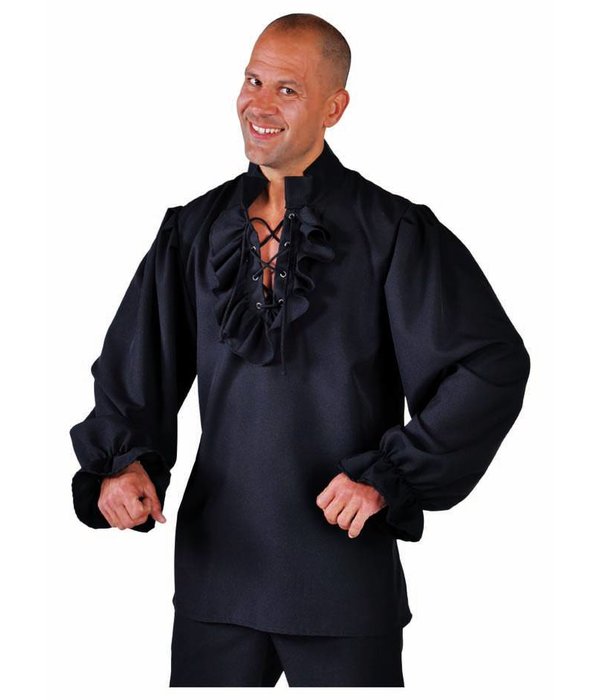Piratenblouse zwart elite