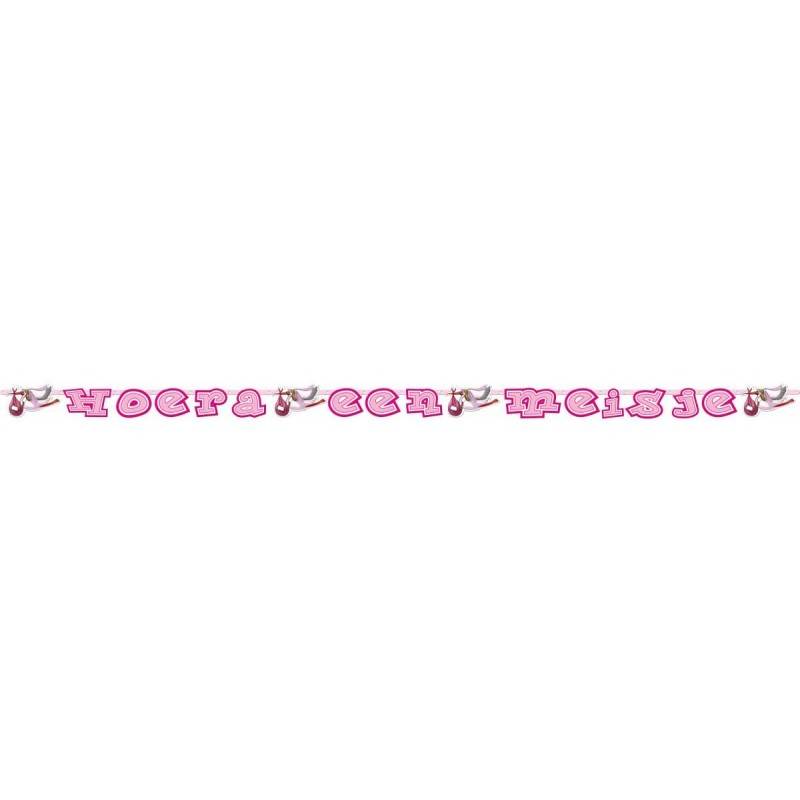 Letterslinger Hoera een meisje afbeelding