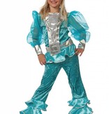 Mama Mia kostuum kind blauw