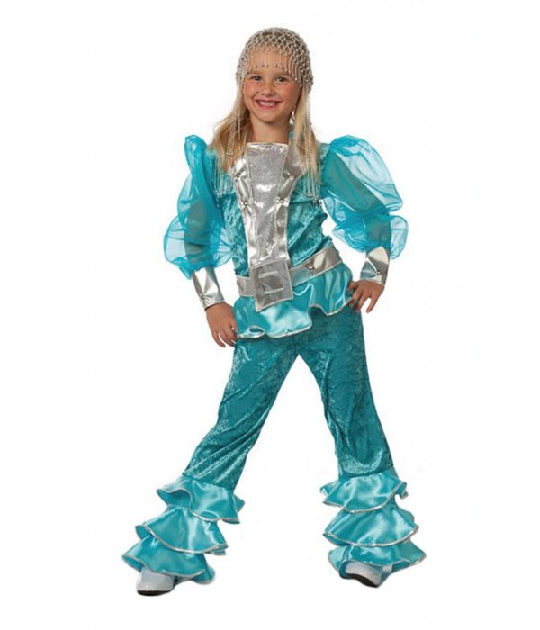 Mama Mia kostuum kind blauw