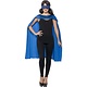 Superhero cape met masker blauw