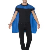 Superhero cape met masker blauw
