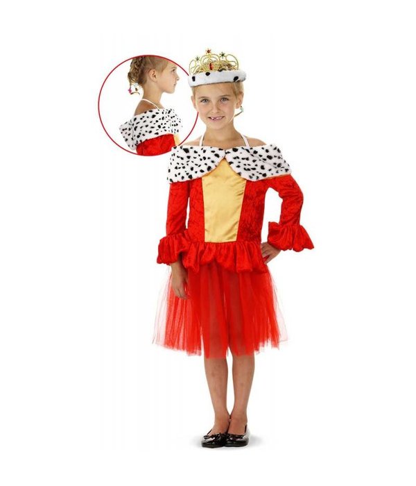 Rode Koninginnenjurk met Bontkraag