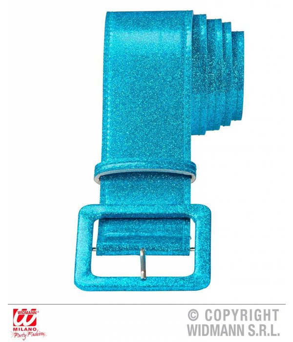 Glitterriem blauw