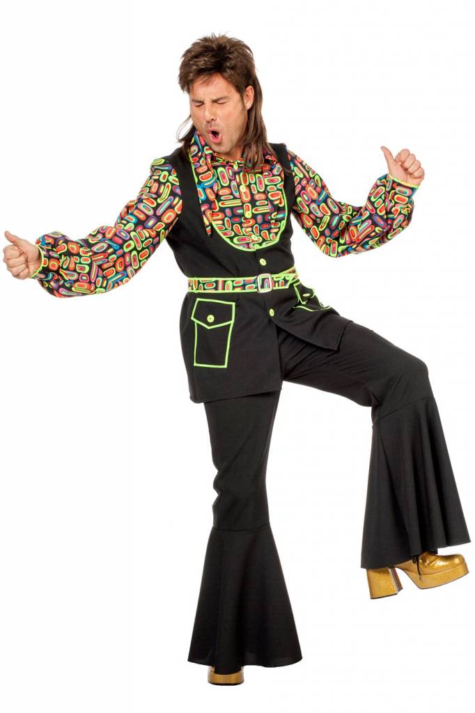 Neon Popart kleding man afbeelding