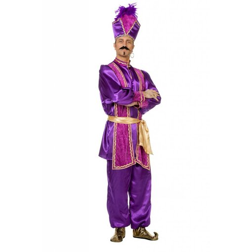 Sultan kostuum paars luxe