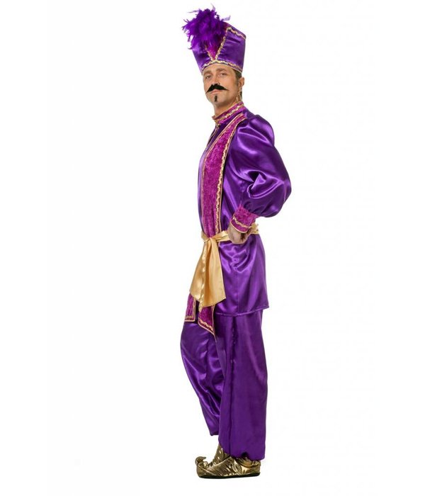 Sultan kostuum paars luxe