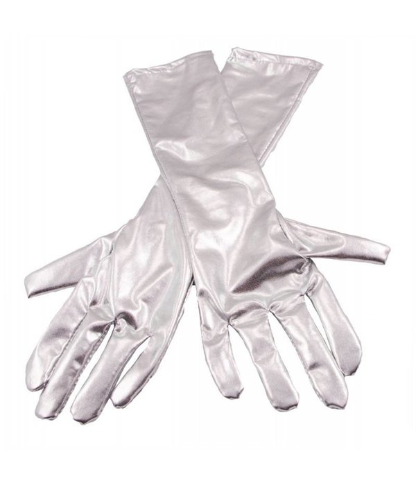 Handschoenen metallic zilver