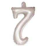 Opblaascijfer 7 zilver
