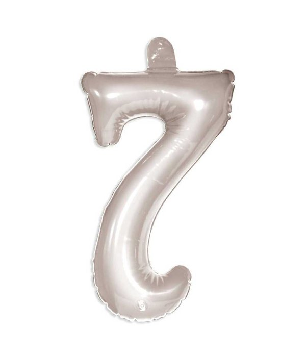 Opblaascijfer 7 zilver