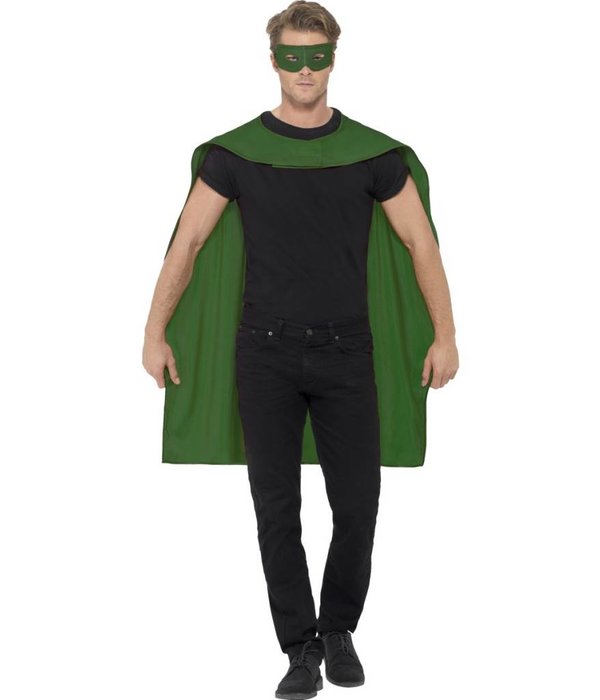Superhero Cape met masker groen