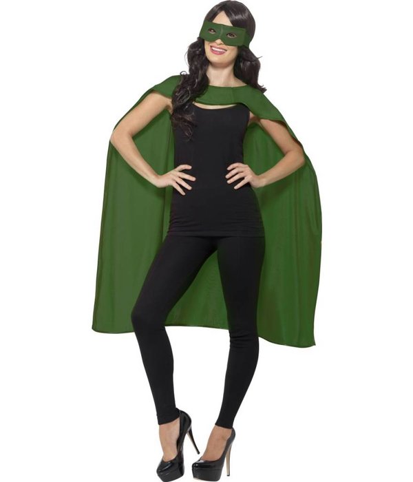 Superhero Cape met masker groen