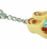 Sleutelhanger dubbel klompje gelakt tulp
