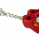 Sleutelhanger dubbel klompje rood