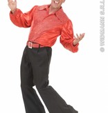 Rood shirt pailletten man